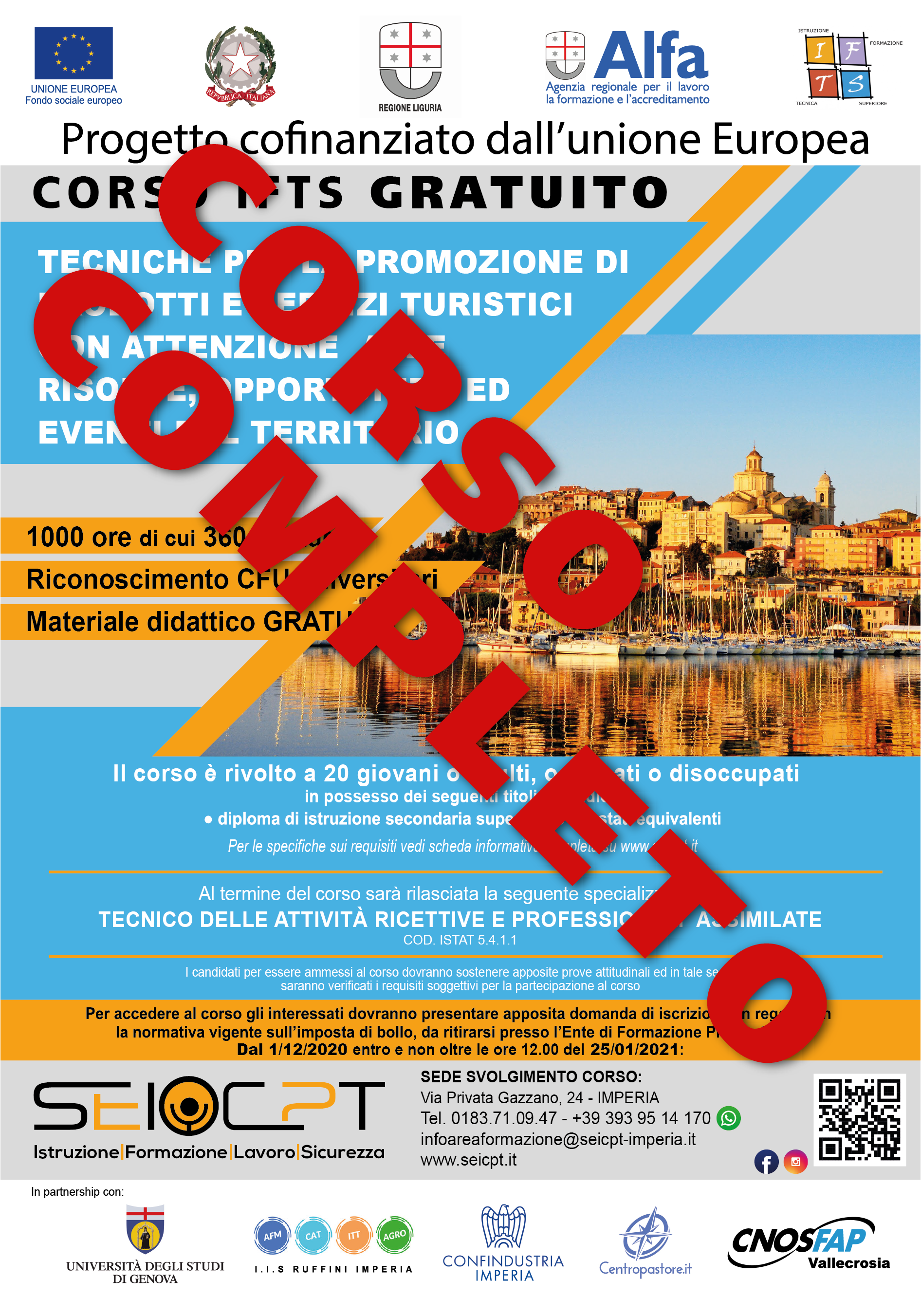 Tecniche per la promozione di prodotti e servizi turistici (dal 01/12/2020 al 25/01/2021)