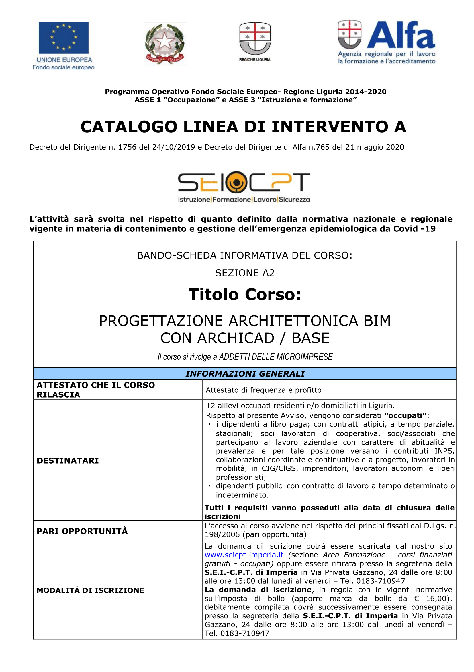 Progettazione architettonica BIM con Archicad / base – A2 • g