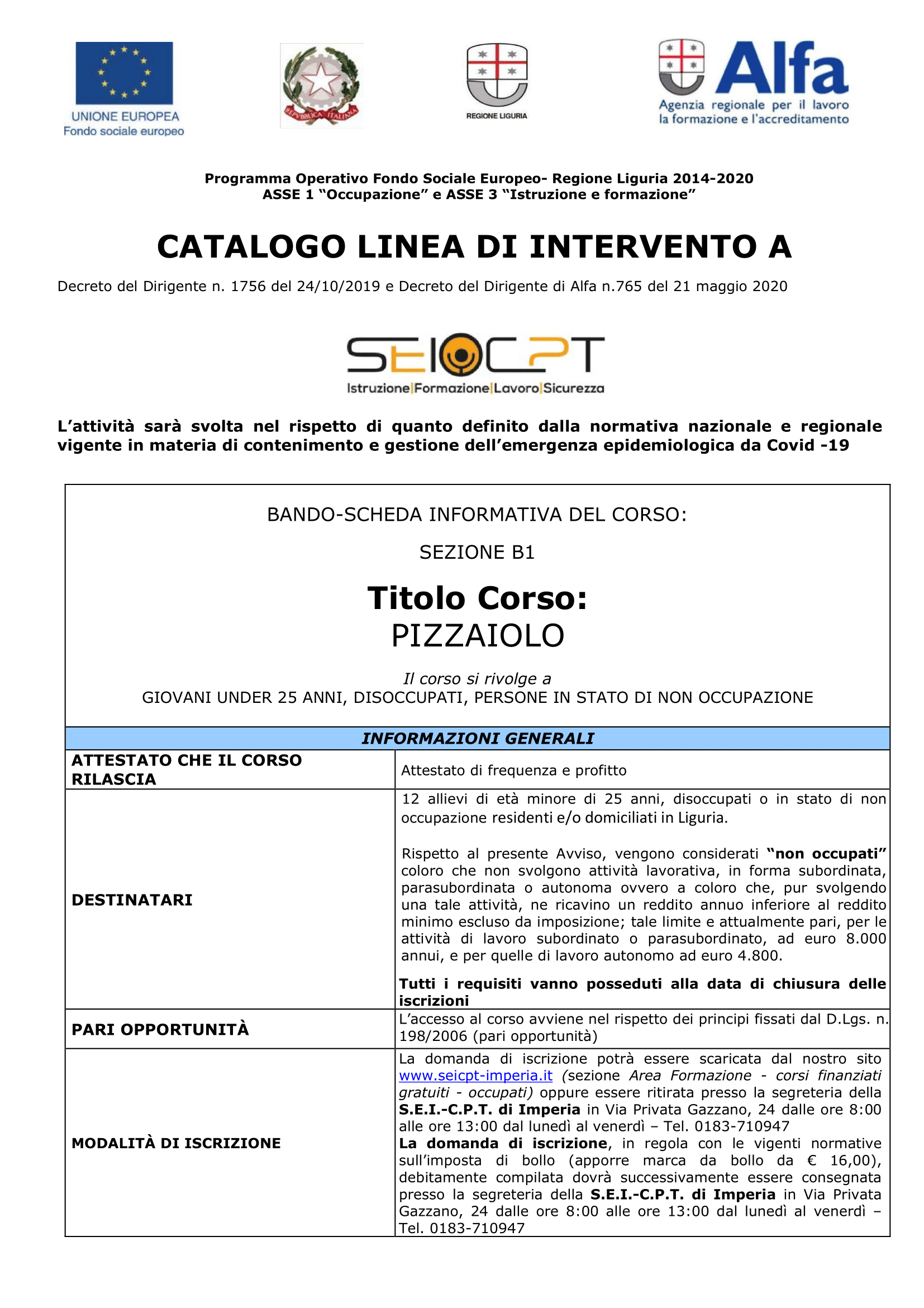 Pizzaiolo – B1 • d