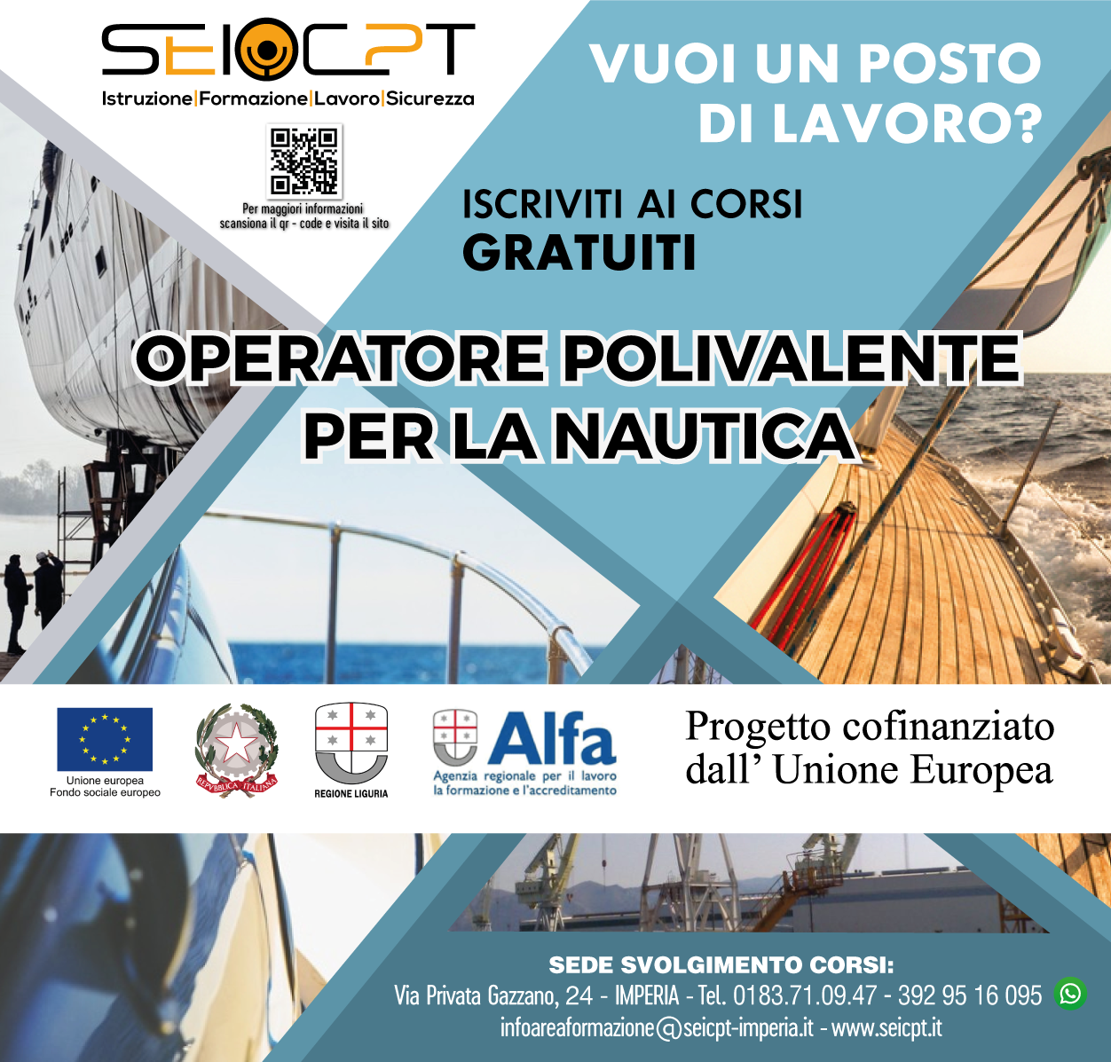 OPERATORE POLIVALENTE PER LA NAUTICA – PROROGATO FINO AL 08/11/2021