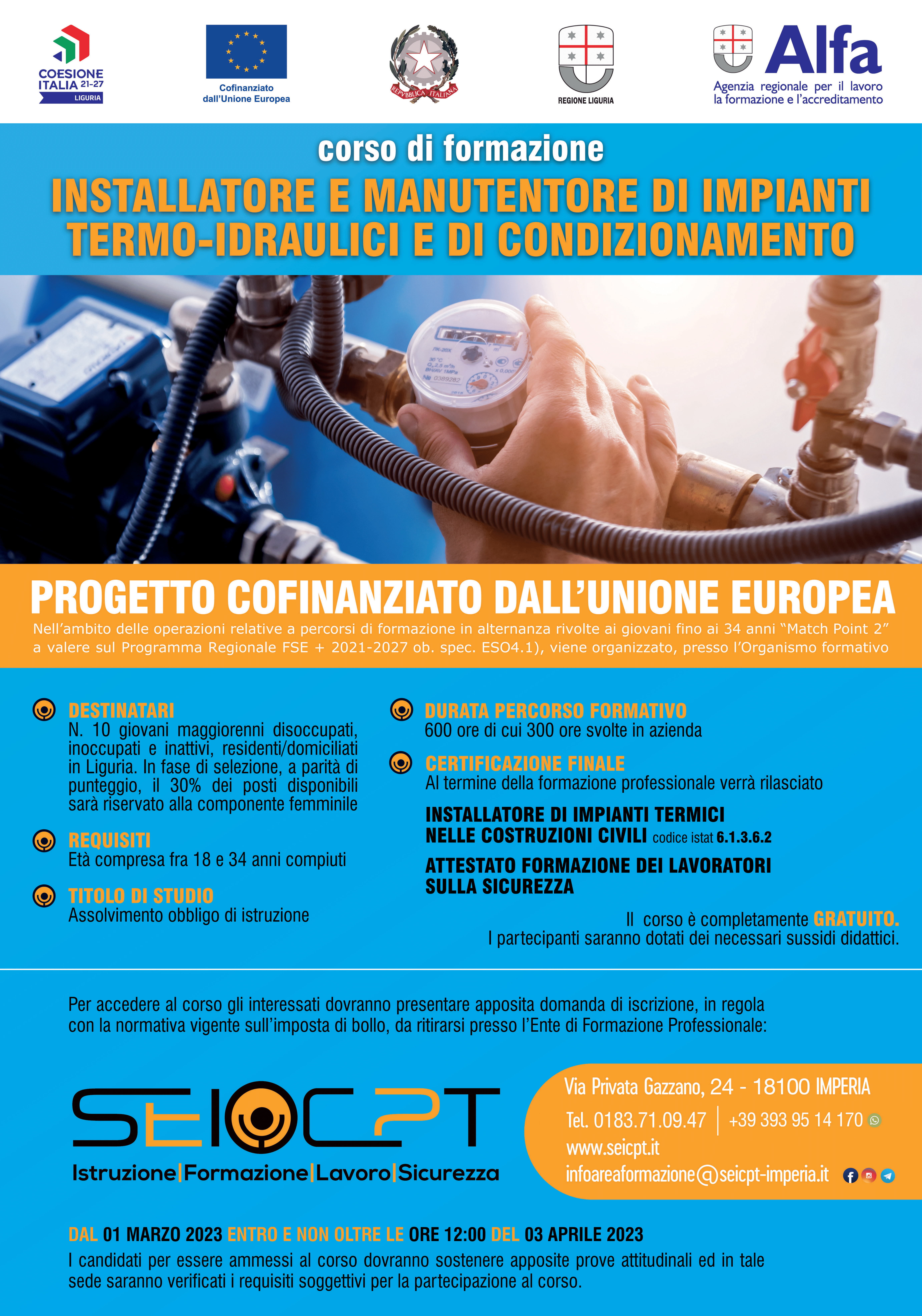 Corso di formazione: Installatore e Manutentore di Impianti Termo-Idraulici e di Condizionamento