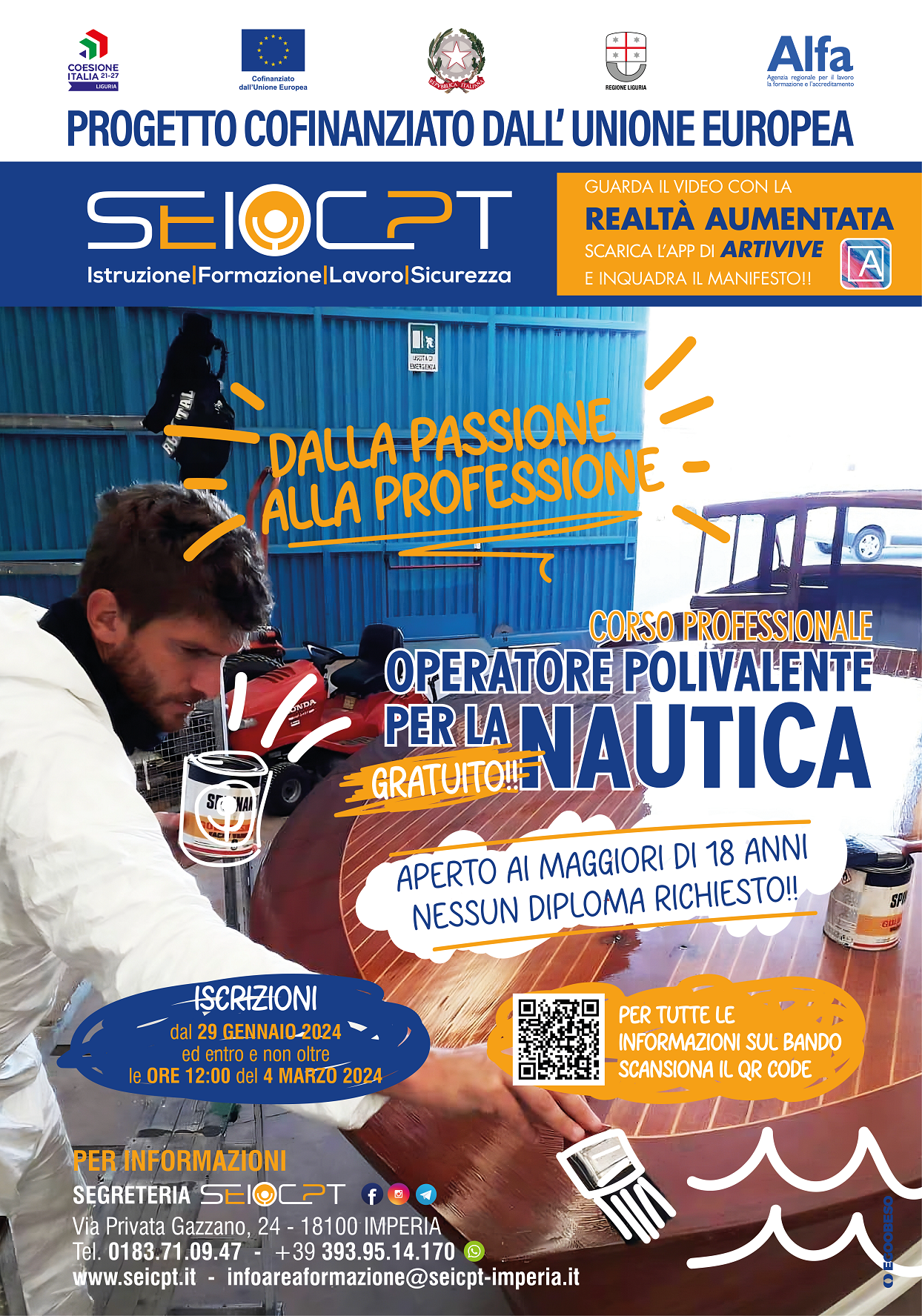 CORSO PROFESSIONALE: OPERATORE POLIVALENTE PER LA NAUTICA 2024