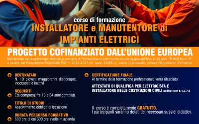 CORSO DI FORMAZIONE: INSTALLATORE E MANUTENTORE DI IMPIANTI ELETTRICI